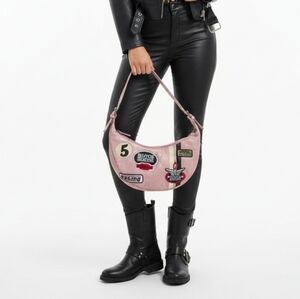 Wilson's Leather | Pink Motor Biker Vintage Shoulder Bag